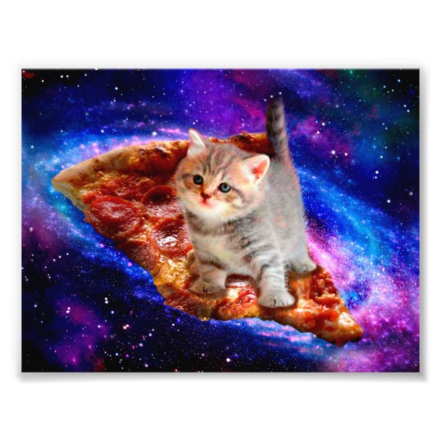 Foto Gatos em pizza espacial (Frente)