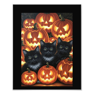 Foto Gatos Pretos e Jack O’Lanternas
