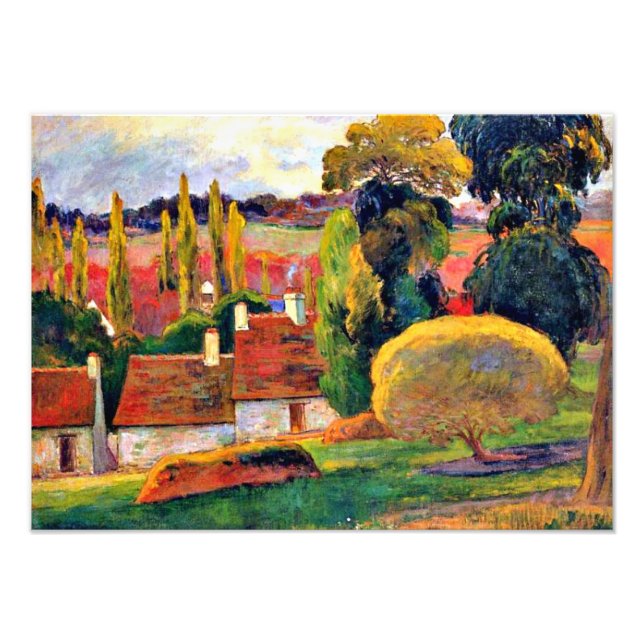 Foto Gauguin: Fazenda na Bretanha, famosa pintura (Frente)