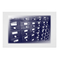 Gavetas de biblioteca antigas