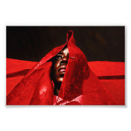 Foto Gaze Intensa: Um Poderoso Retrato Vermelho do Mist