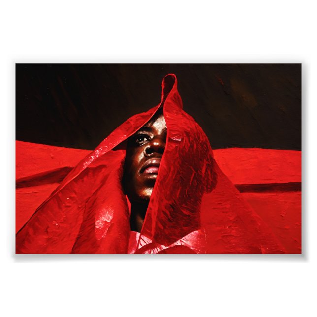 Foto Gaze Intensa: Um Poderoso Retrato Vermelho do Mist (Frente)