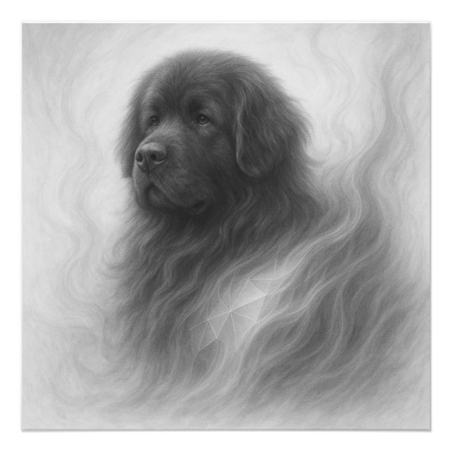 Foto Gentle Guardian – Newfoundland Dog Portrait (Frente)