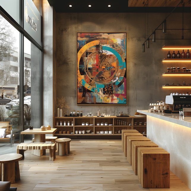 Foto Geometría Dinámica: Collage Abstracto con Colores  (Criador carregado)