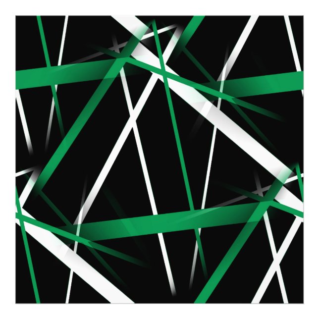 Foto Geometria Urbana Preto Branco Verde (Frente)