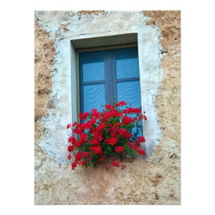 Foto Gerânios na janela na Toscana