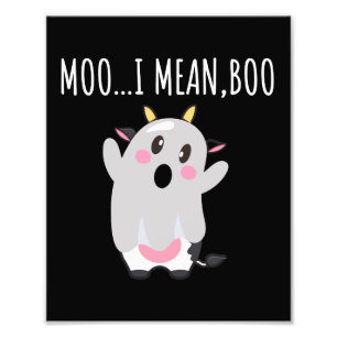 Foto Ghost Cow Moo I quer dizer Boo Halloween Gift