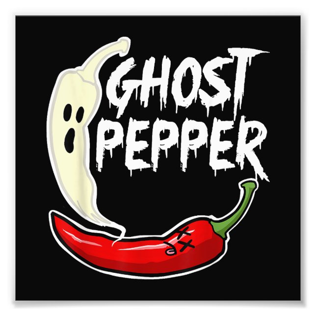 Foto Ghost Pepper Funny Spicy Hot Halloween Peppe (Frente)