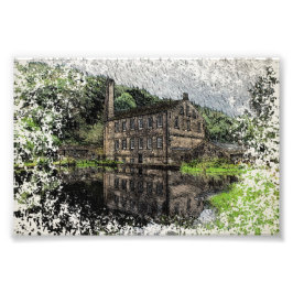 Foto Gibson Mill, Hardcastle Crags Desenho a Lápis