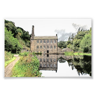 Foto Gibson Mill, Hardcastle Crags Desenho a Lápis