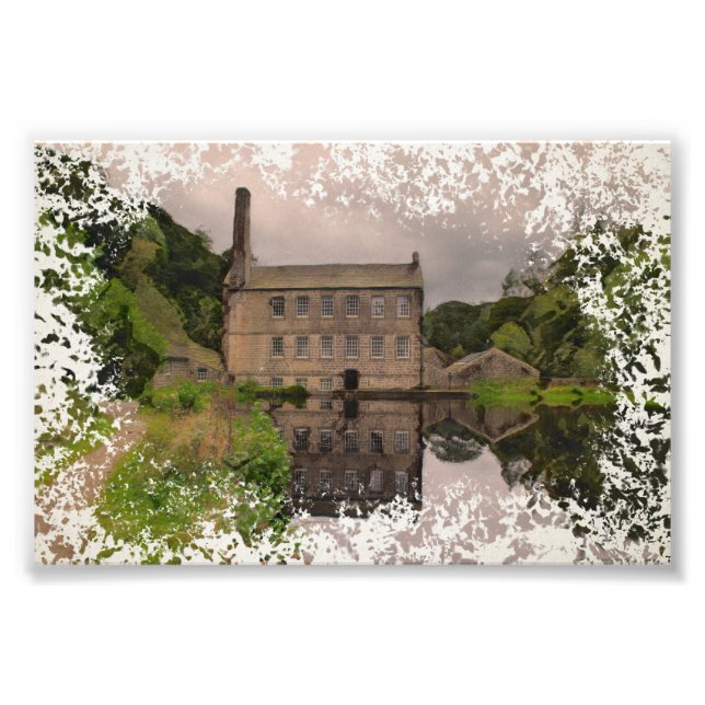 Foto Gibson Mill Reflection - Distressed Watercolour (Frente)