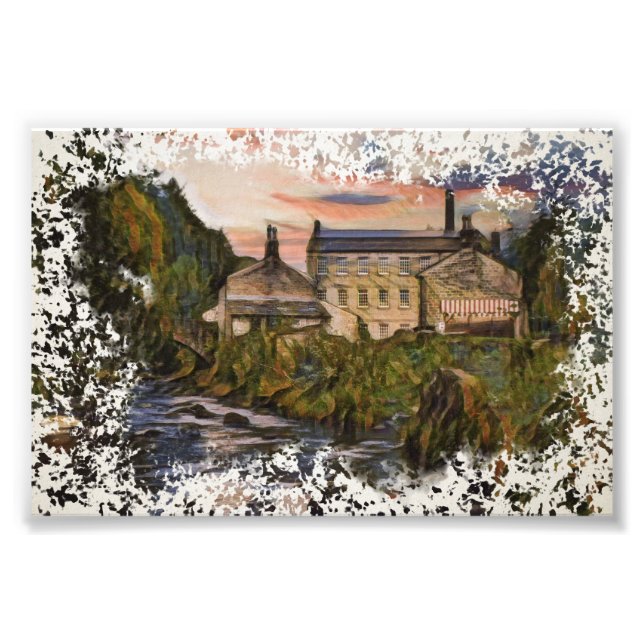 Foto Gibson Mill Sunset Oil Painting Style (Frente)