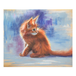 Foto Ginger Kitten na Luz Pastel