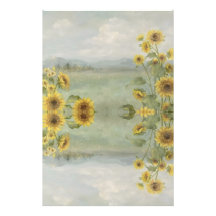Girassol moderno Aquarela e imagem personalizada