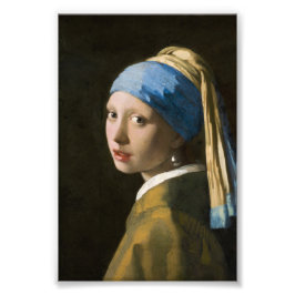 Foto Girl with a Pearl Earring by Johannes Vermeer