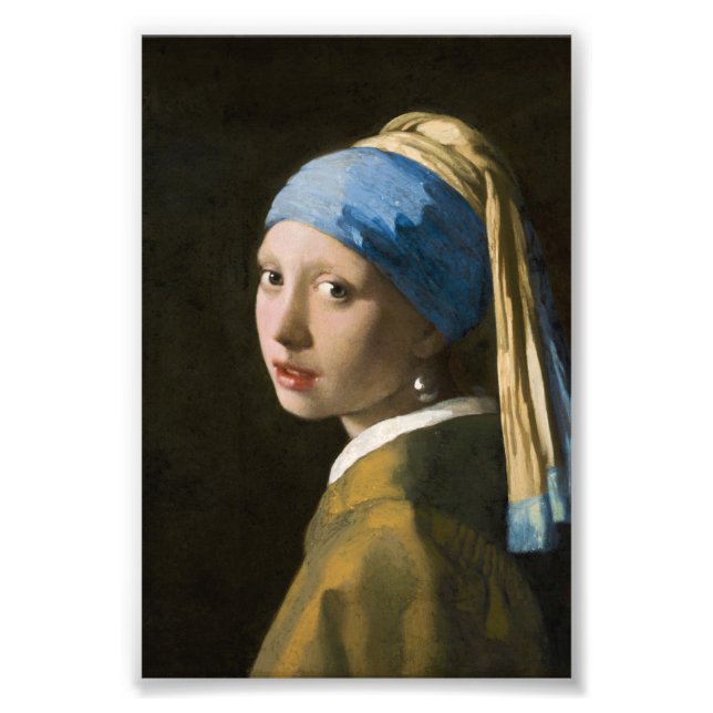 Foto Girl with a Pearl Earring by Johannes Vermeer (Frente)