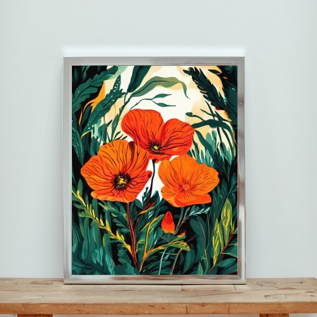 Foto Glade Sol com Flores Laranja (Criador carregado)