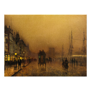 Foto Glasgow Docks, 1880, por John Atkinson Grimshaw
