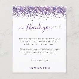 Foto Glitter Roxo Do Orçamento Docinho 16 Obrigado