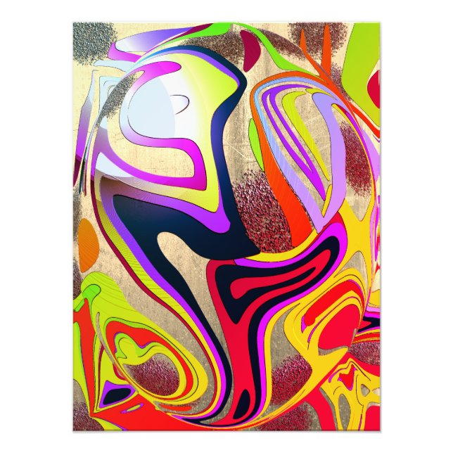 Foto Globo de ondas gráficas - metal bg (Frente)