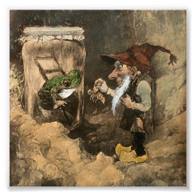 Foto "Gnome e Sapo em um Jar", por Heinrich Schlitt (Frente)