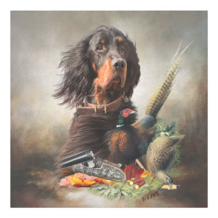 Foto Gordon setter com faisões, Art