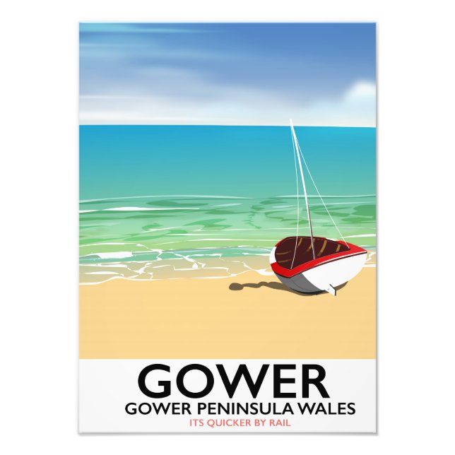 Foto Gower Peninsula Wales poster de praia (Frente)