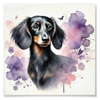 Foto Graceful Dachshund Watercolor