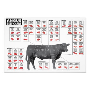 Foto Gráfico de cortes de carne