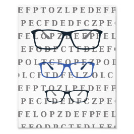 Foto Gráfico de Teste de Olho do Optometrista e Óculos
