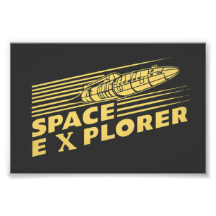 Foto Gráficos de Foguete Explorador Espacial Retro