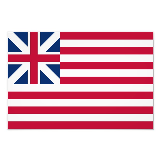 Foto Grand Union, 1ª Bandeira dos EUA das Colônias (Frente)