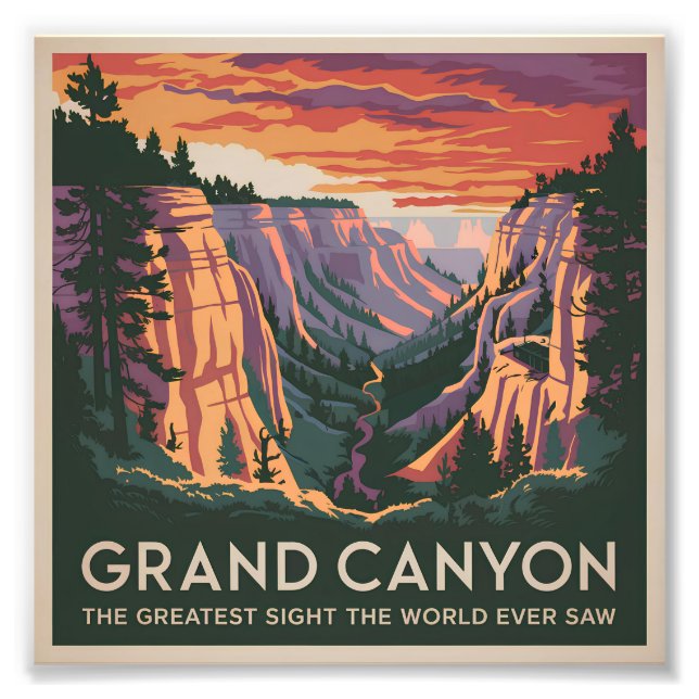 Foto Grande Canyon EUA vintage (Frente)