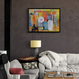 Foto Grande Pintura Abstrata em Acrílico