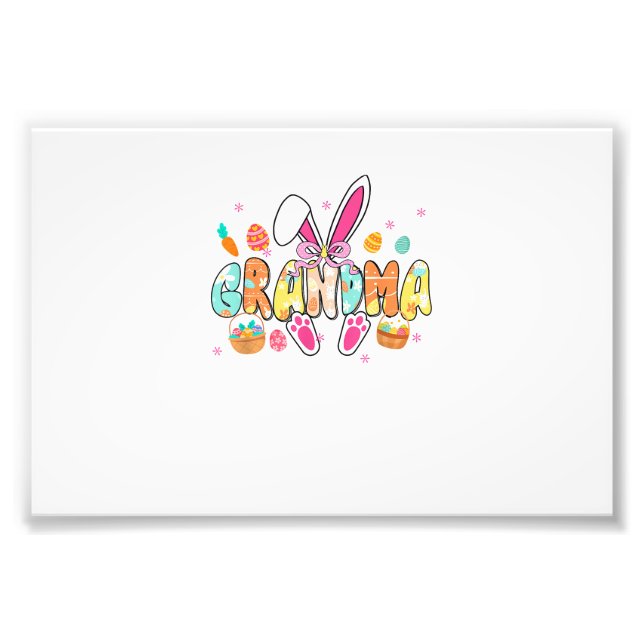 Foto Grandma Easter Grandma Coquette Bunny Ears Eggs Ba (Frente)