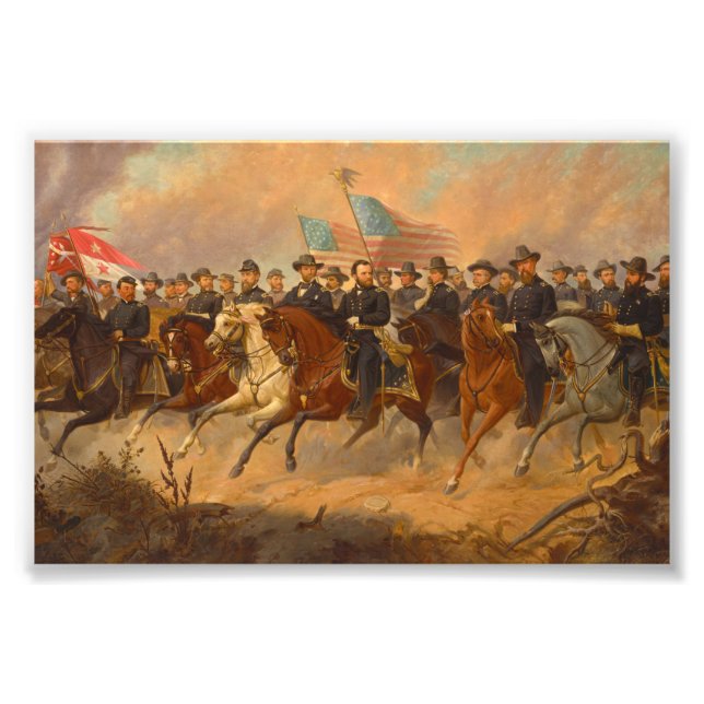 Foto Grant e seus generais por Ole Peter Hansen Balling (Frente)