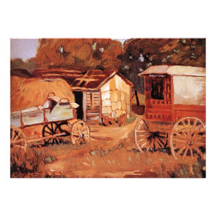 Foto Grant Wood - Os Comerciantes de Cavalos