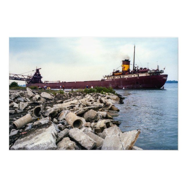 Foto Great Lakes freighter J. Burton Ayers circa 1980 (Frente)