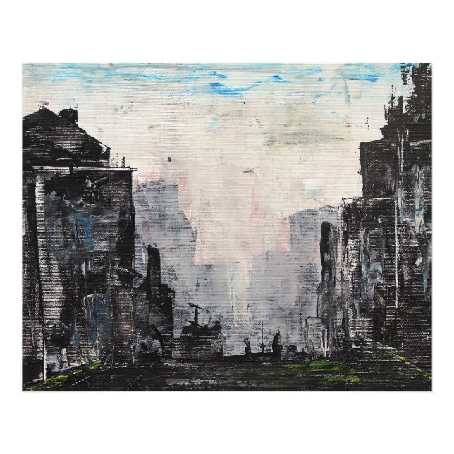 Foto Grey City Abstract Print, Value Poster Paper  (Frente)