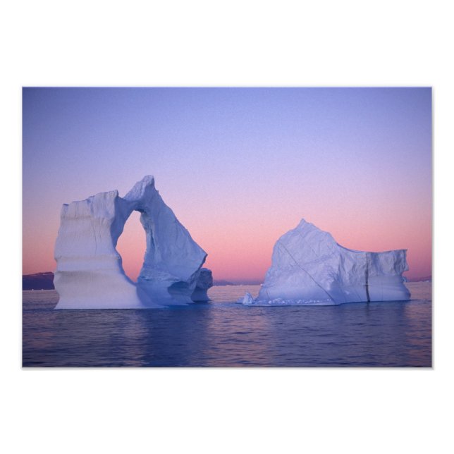 Foto Groelândia, Iceberg no pôr do sol. (Frente)