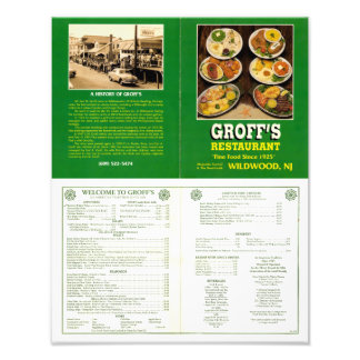 Foto Groff's Menu Poster Art