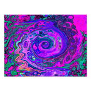 Foto Groovy Abstrato Retro Magenta e rodovia