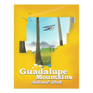 Foto Guadalupe serra Parque Nacional, mapa do Texas.