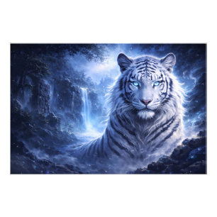 Foto Guardião do Tigre Branco ao Luar – Espírito da Fan