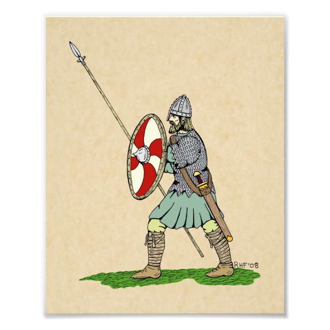 Foto Guerreiro Medieval Inglês/Saxão (Frente)