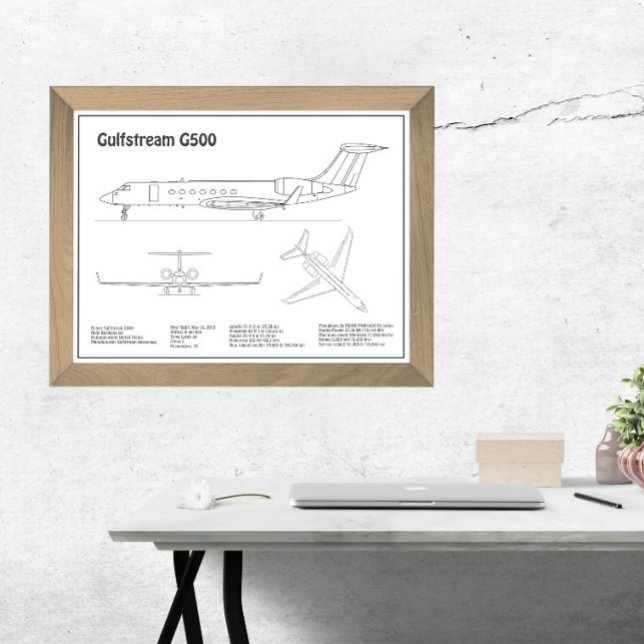 Foto Gulfstream G500 - Planos Blueprint de avião BD (Criador carregado)