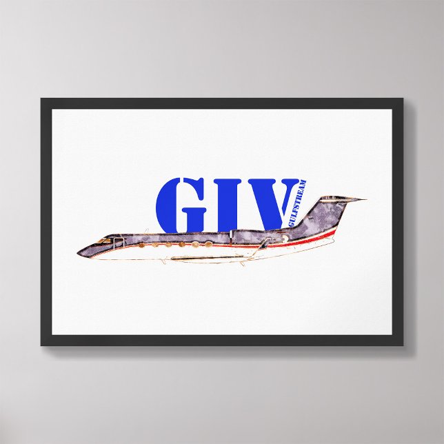 Foto Gulfstream GIV Jato Privado com Tipografia Negra (Criador carregado)