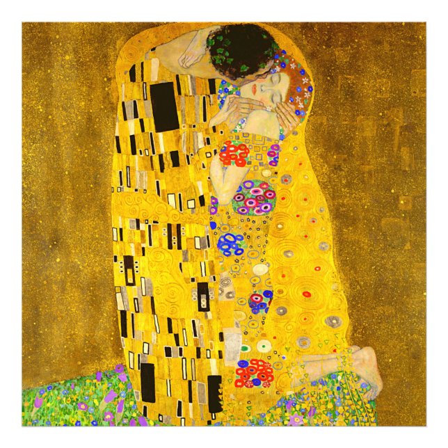 Foto Gustav Klimt é o famoso quadro Beijo. (Frente)