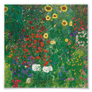 Foto Gustav Klimt - Jardim de Fazendas com Girassóis