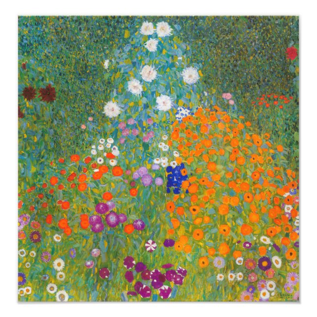 Foto Gustav Klimt - Jardim Flor (Frente)